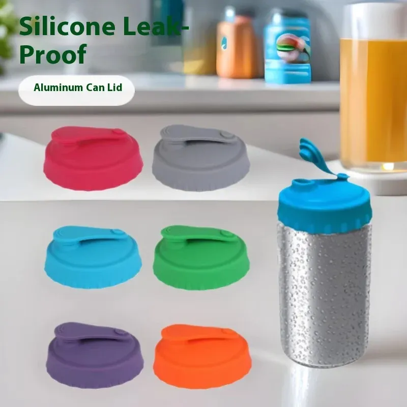 Couvercles en silicone réutilisables pour canettes, boissons gazeuses, tasses et bouteilles de bière 2