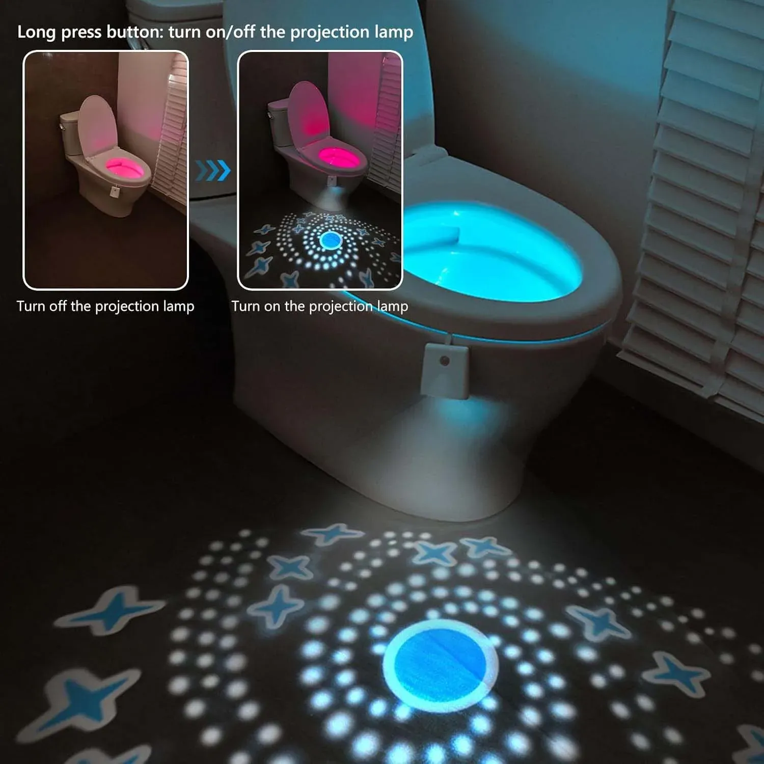 Lampe de nuit en situation dans une salle de bain