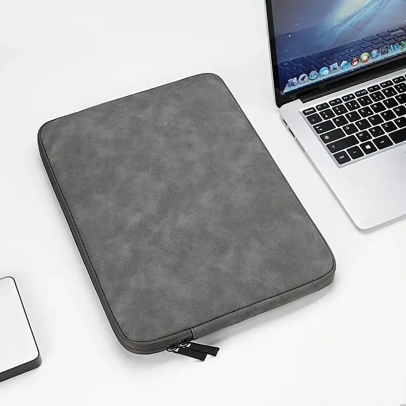 Housse de protection en cuir PU pour ordinateur portable 11, 13, 14 et 15 pouces, sacoche de rangement fine pour MacBook 6