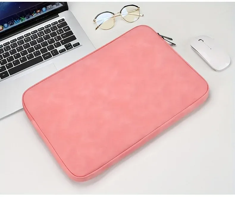 Housse de protection en cuir PU pour ordinateur portable 11, 13, 14 et 15 pouces, sacoche de rangement fine pour MacBook 7