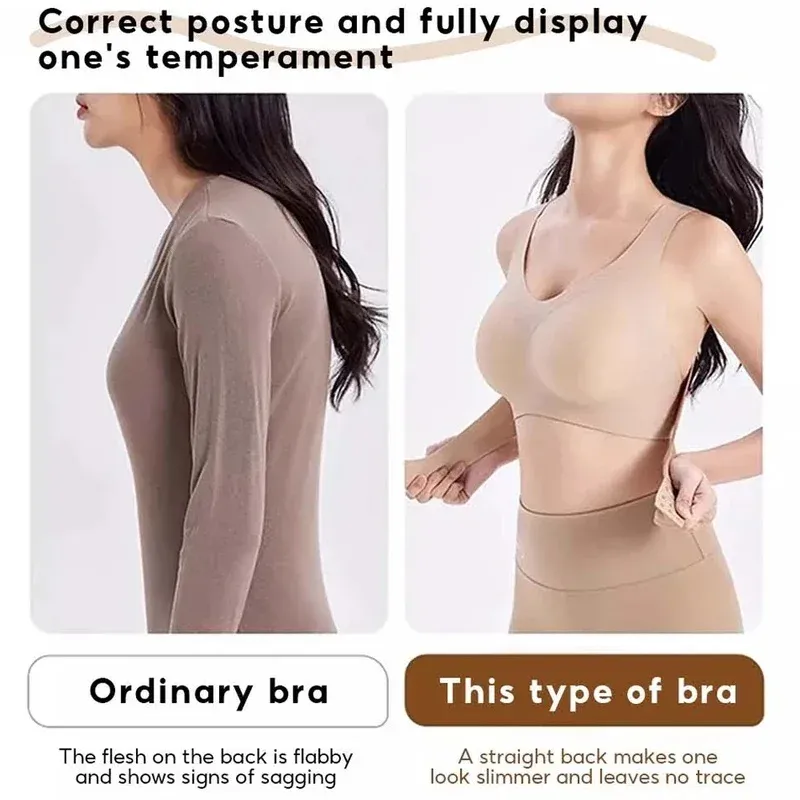Soutien-gorge correcteur de posture à fermeture avant pour femme, soutien-gorge de maintien sans armatures 2