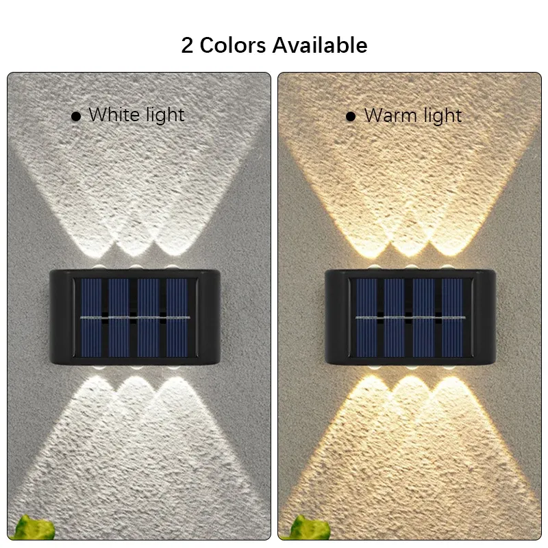 Détail de la lampe murale solaire extérieure
