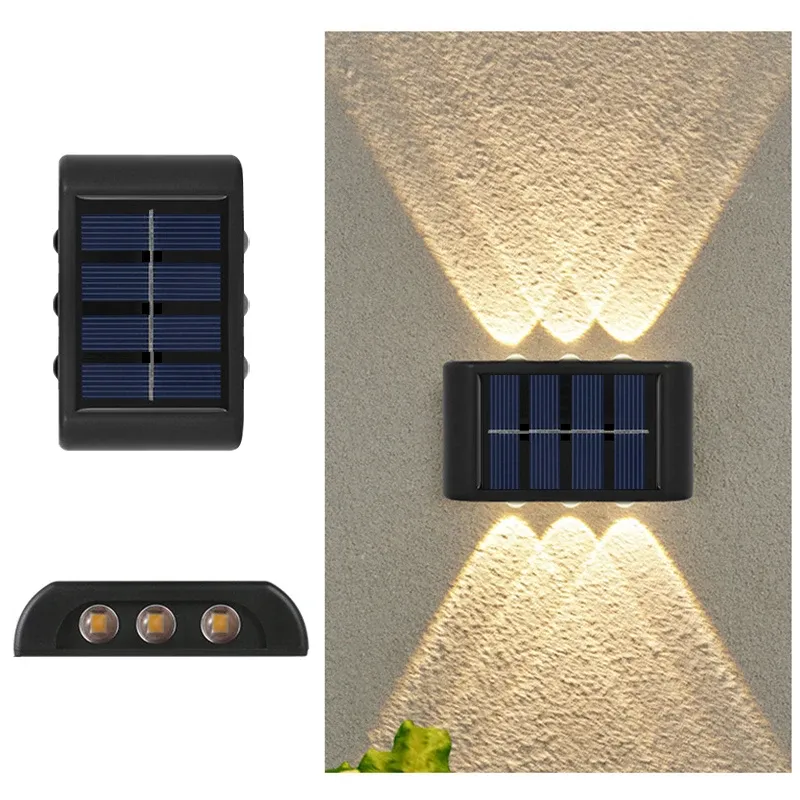 Applique murale solaire LED d'extérieur, étanche, allumage automatique du crépuscule à l'aube 9