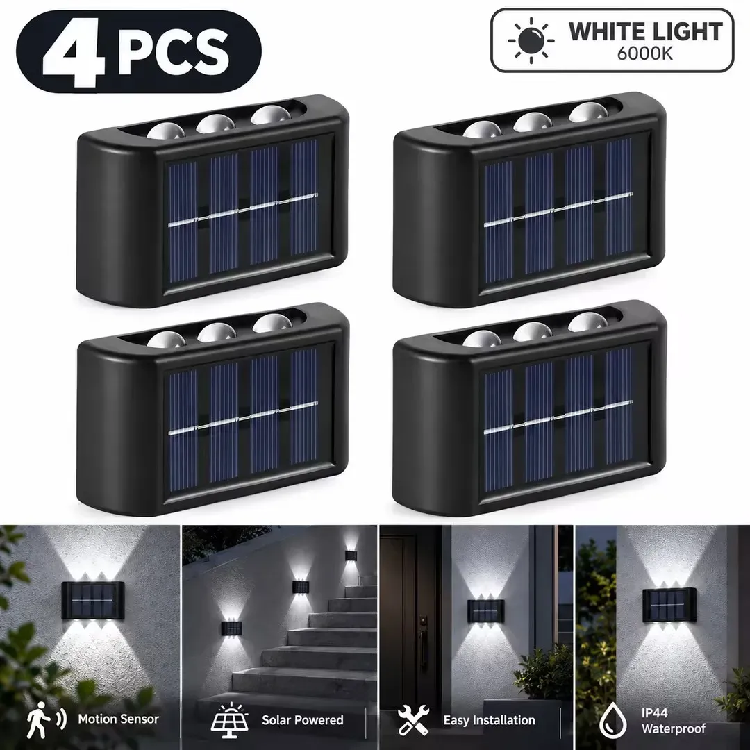 Applique murale solaire LED d'extérieur, étanche, allumage automatique du crépuscule à l'aube 8
