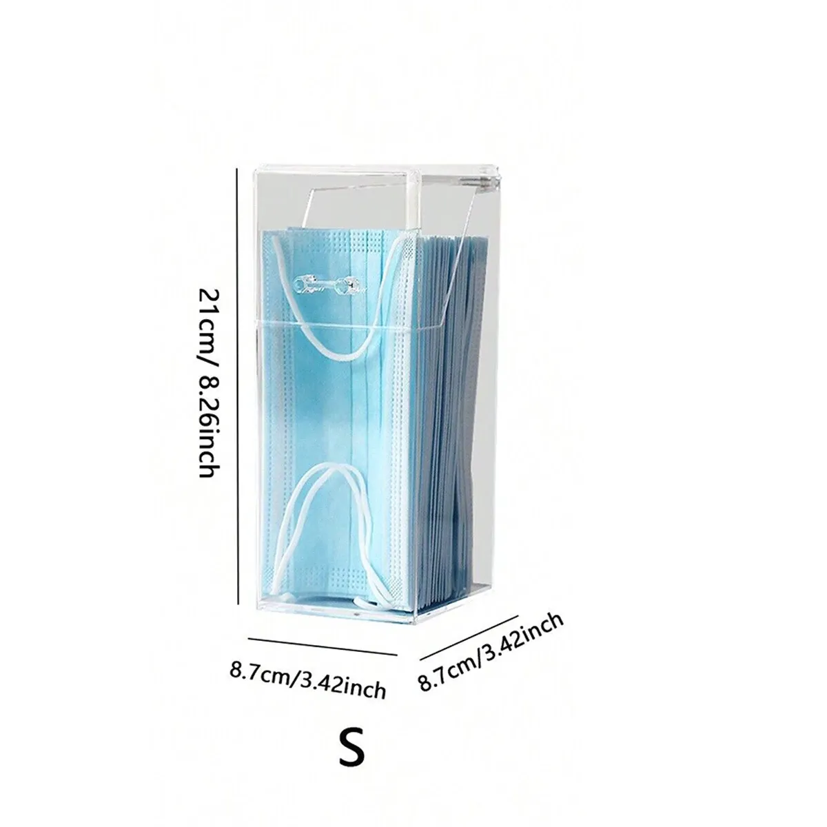 Seau de rangement transparent pour pinceaux de maquillage avec couvercle, lot de 1 ou 2 8