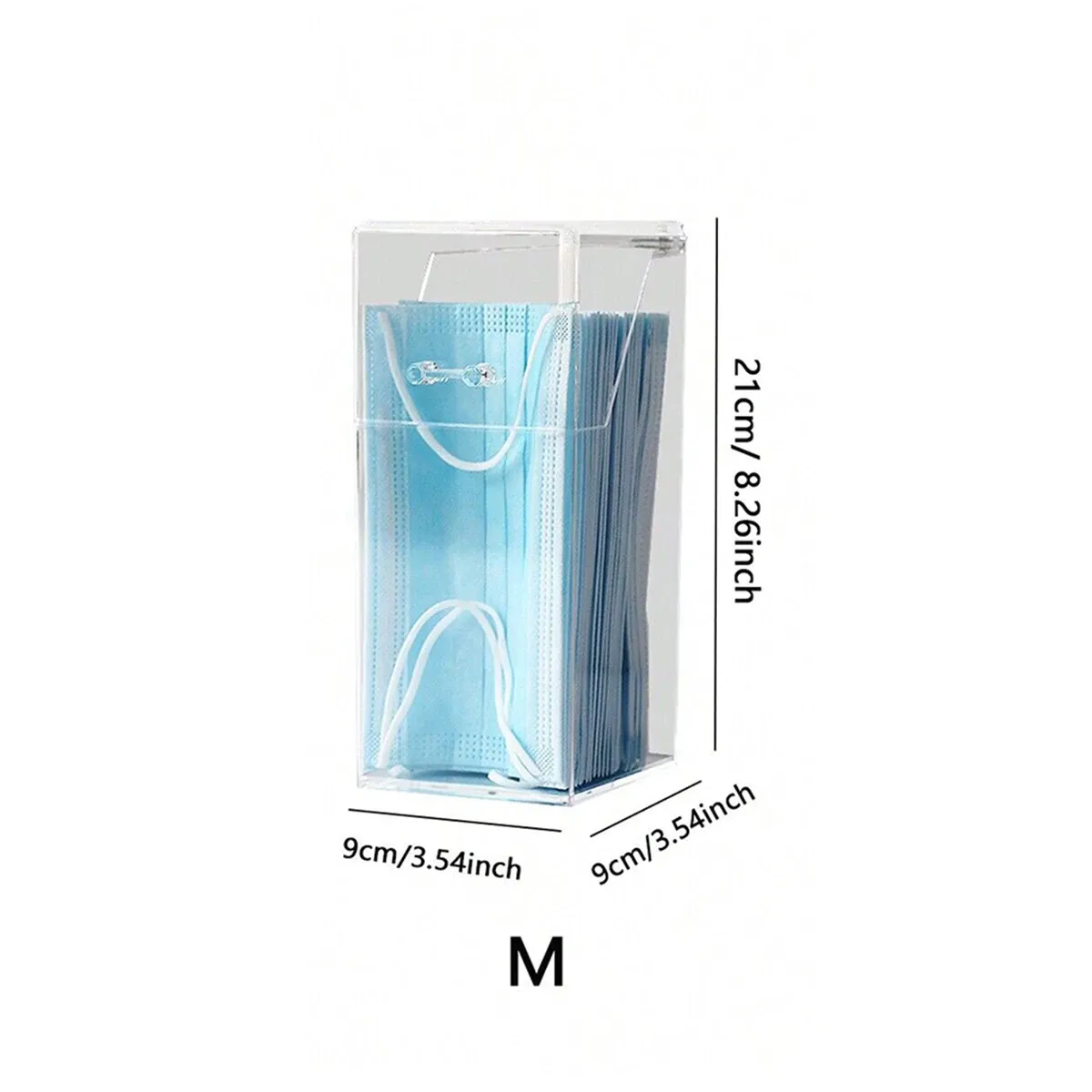 Seau de rangement transparent pour pinceaux de maquillage avec couvercle, lot de 1 ou 2 7