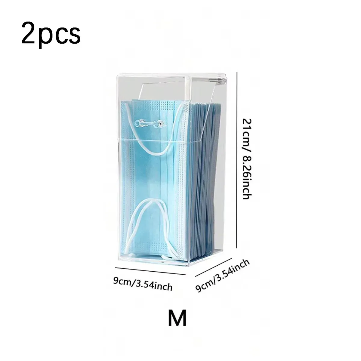 Seau de rangement transparent pour pinceaux de maquillage avec couvercle, lot de 1 ou 2 9