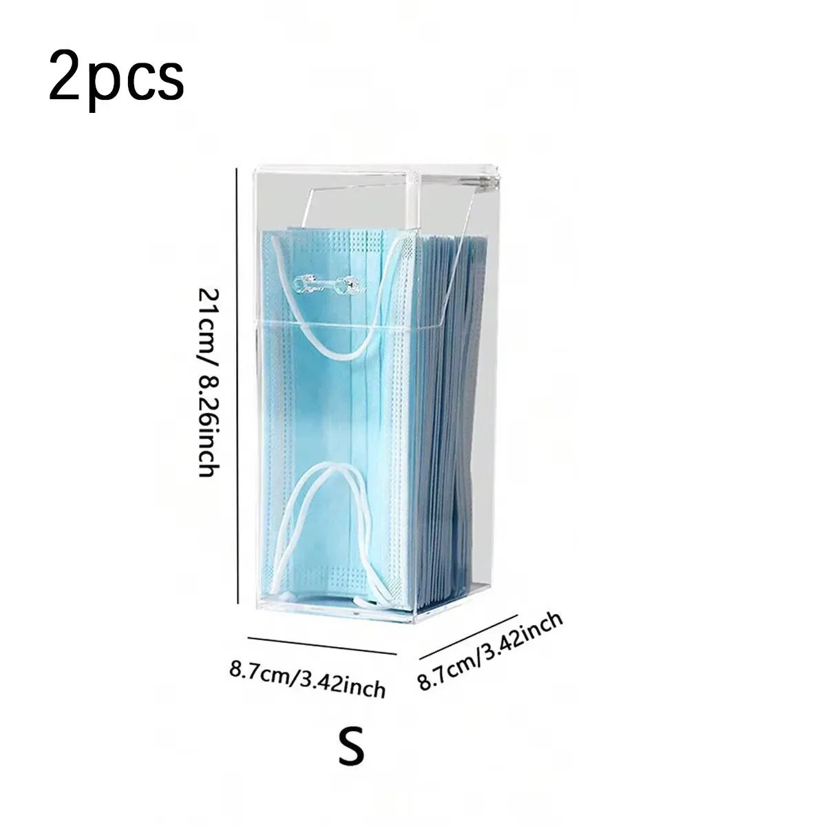 Seau de rangement transparent pour pinceaux de maquillage avec couvercle, lot de 1 ou 2 10
