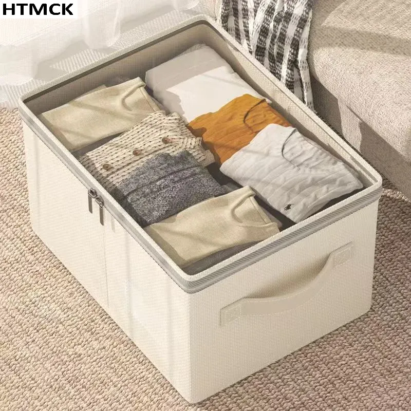 Boîte de rangement pliable à grande capacité avec couvercle, pour couettes et doudounes - Image 1