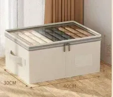 Boîte de rangement pliable à grande capacité avec couvercle, pour couettes et doudounes 7