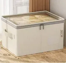 Boîte de rangement pliable à grande capacité avec couvercle, pour couettes et doudounes 10