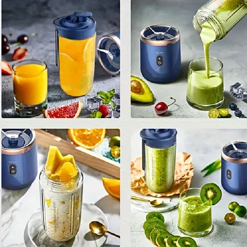 Mixeur portable de fruits, mini bouteille électrique personnelle d'été, USB, 6 lames, presse-agrumes, machine de cuisine 4