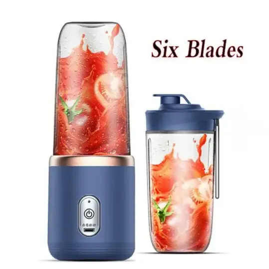 Mixeur portable de fruits, mini bouteille électrique personnelle d'été, USB, 6 lames, presse-agrumes, machine de cuisine 7