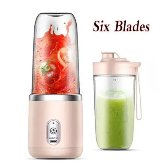 Mixeur portable de fruits, mini bouteille électrique personnelle d'été, USB, 6 lames, presse-agrumes, machine de cuisine 9