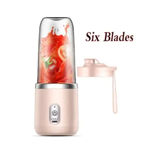 Mixeur portable de fruits, mini bouteille électrique personnelle d'été, USB, 6 lames, presse-agrumes, machine de cuisine 10