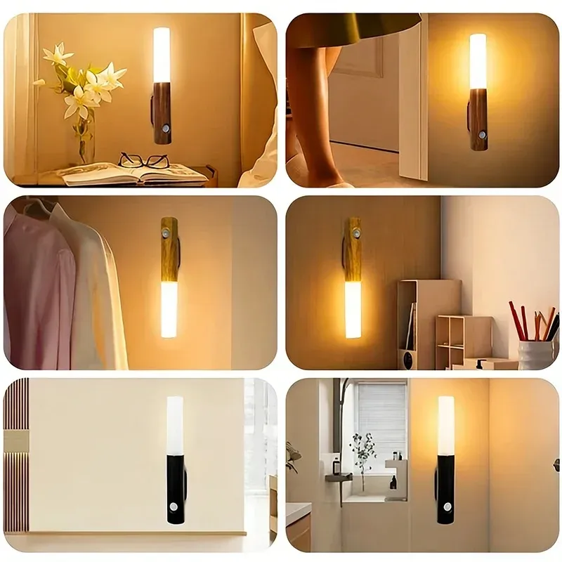 Lampe murale LED rechargeable à détecteur de mouvement, magnétique et portable, à température de couleur réglable 3