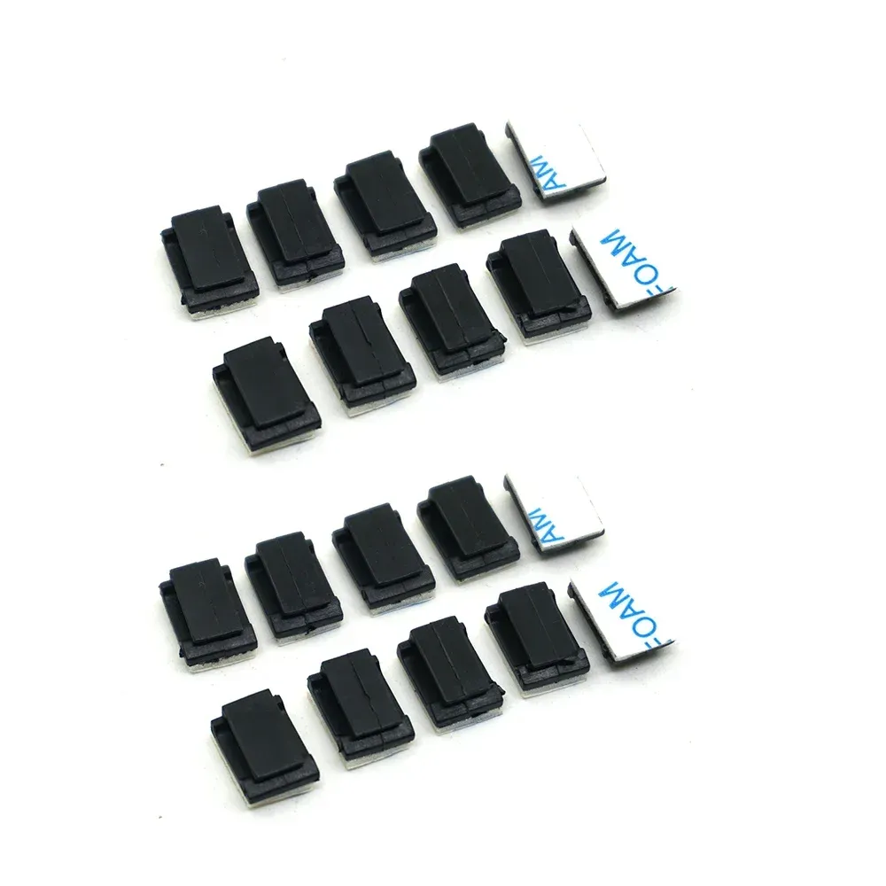 AXSPEED Lot de 10/20/40 pinces de fixation autoadhésives pour câbles de voiture RC, organisateur de fils et supports de câblage pour éclairage 9