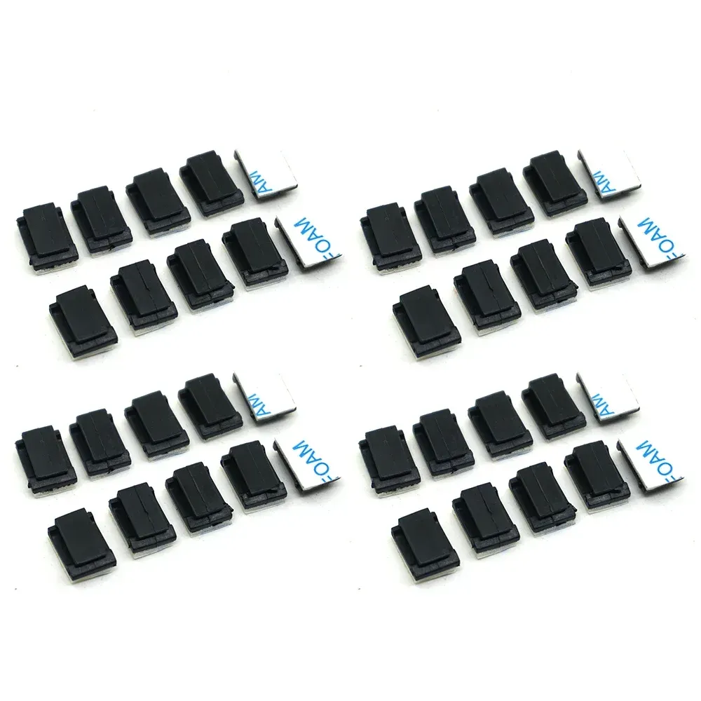 AXSPEED Lot de 10/20/40 pinces de fixation autoadhésives pour câbles de voiture RC, organisateur de fils et supports de câblage pour éclairage 7