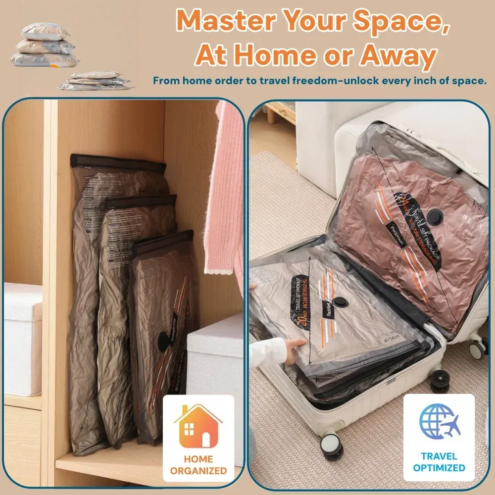 Sacs de compression sous vide pour voyage et rangement de garde-robe 6