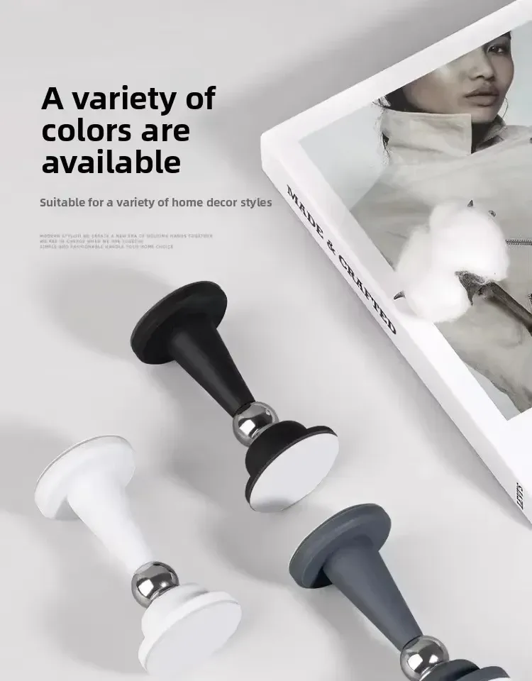 Butée de porte en silicone sans perçage, à forte adhérence, pour chambre à coucher 3
