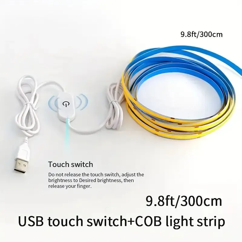 Bande LED COB tactile, ambiance nocturne