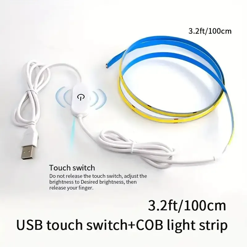 Bande LED COB tactile, pose flexible