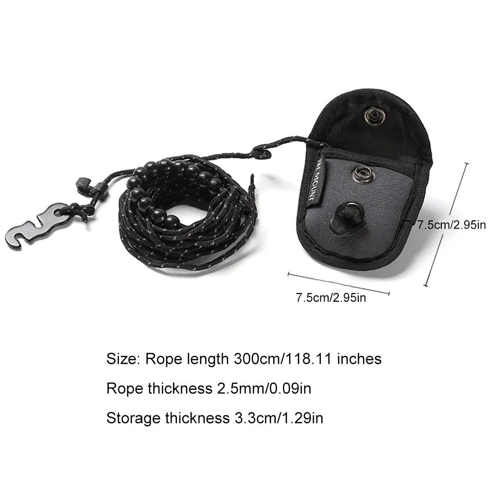 Corde à linge de voyage réglable 3 m, extensible et portable 6