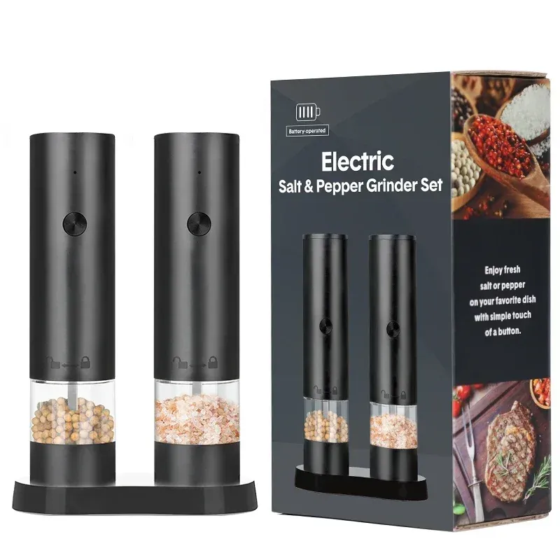 Moulin à sel et à poivre électrique rechargeable par USB, mouture réglable, grande capacité, moulin à épices automatique, ustensile de cuisine