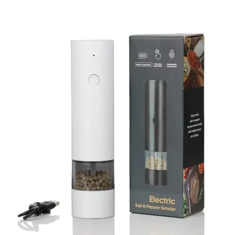 Moulin à sel et à poivre électrique rechargeable par USB, mouture réglable, grande capacité, moulin à épices automatique, ustensile de cuisine 9