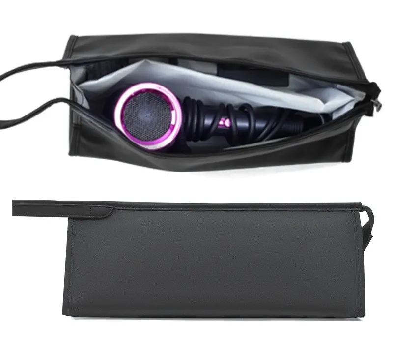Organisateur de voyage portable, sac de transport pour sèche-cheveux, housse de protection anti-poussière, étui de rangement pour bigoudis 9