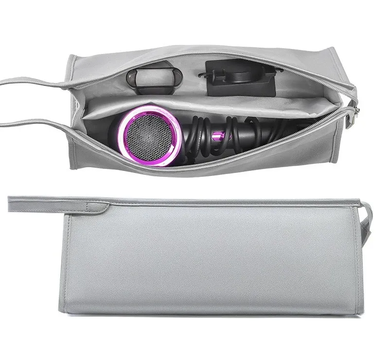 Organisateur de voyage portable, sac de transport pour sèche-cheveux, housse de protection anti-poussière, étui de rangement pour bigoudis 8