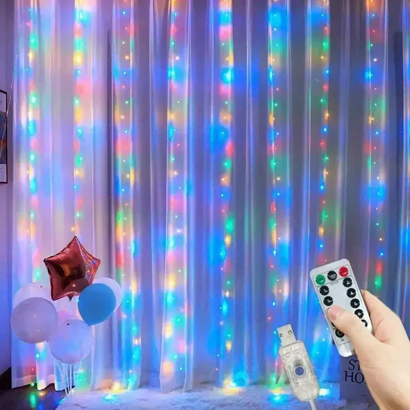 Rideau lumineux LED, effet de profondeur