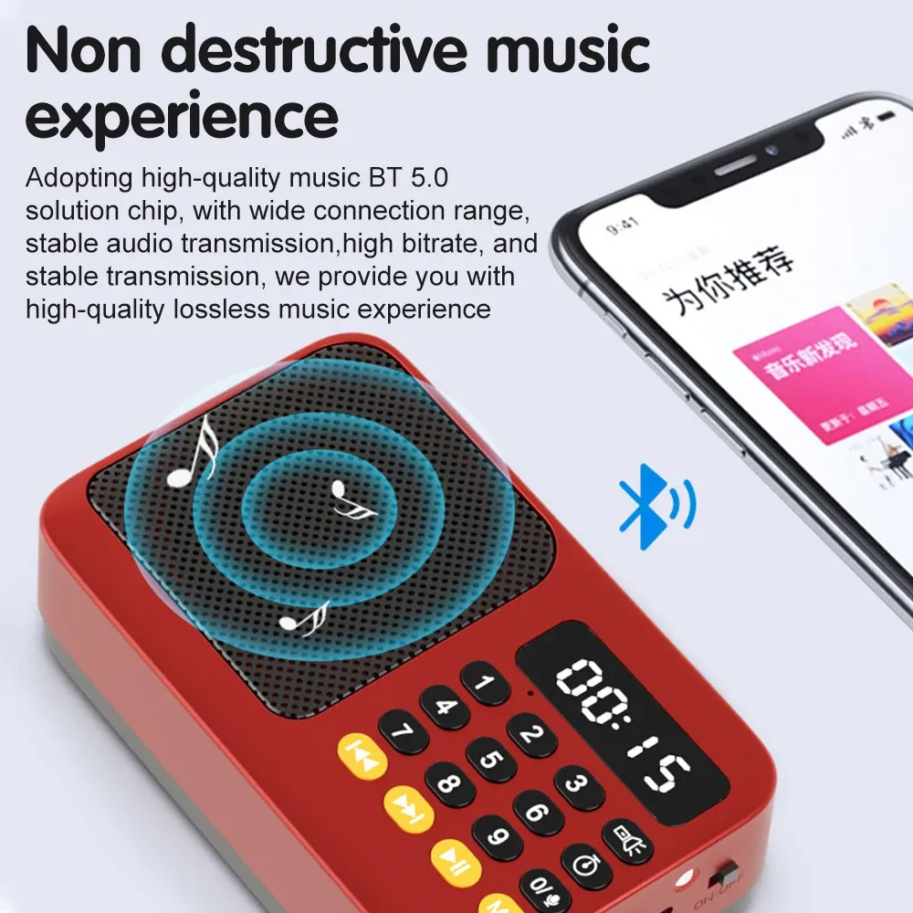Radio FM portable Bluetooth, connectique