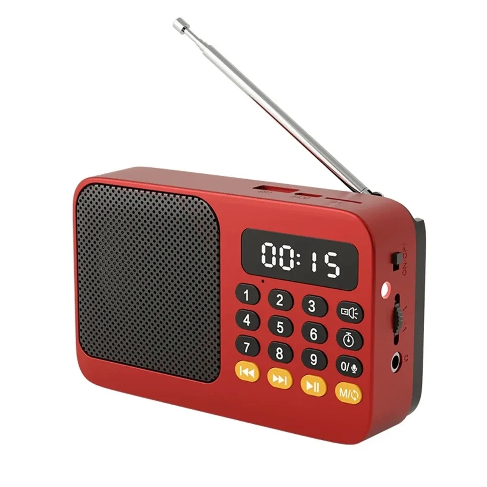 Radio FM portable Bluetooth 5.0, mini enceinte rechargeable d'urgence au design vintage, lecteur MP3, prise en charge carte TF et lecteur USB 10