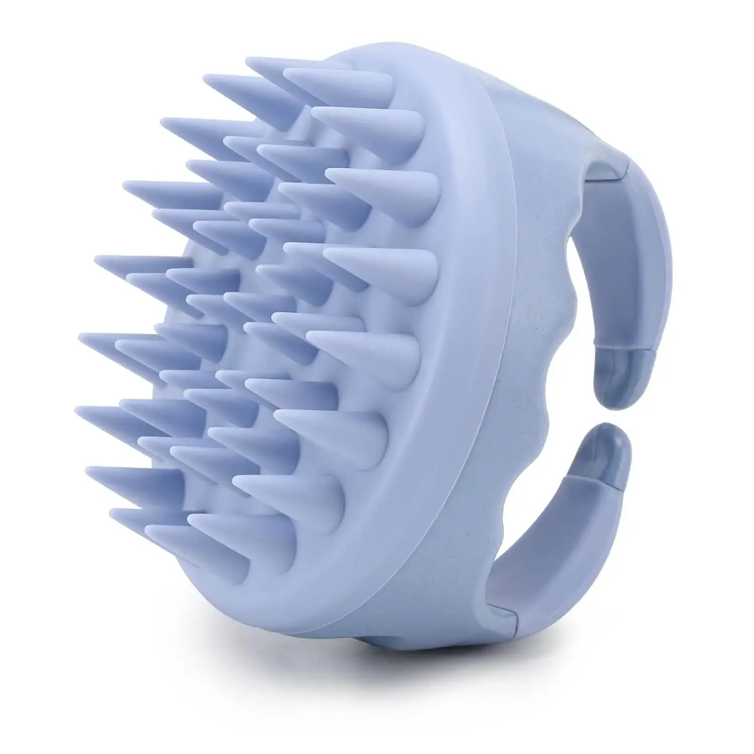 Brosse de massage pour cuir chevelu en silicone, lavage des cheveux et élimination des pellicules - Beige 9