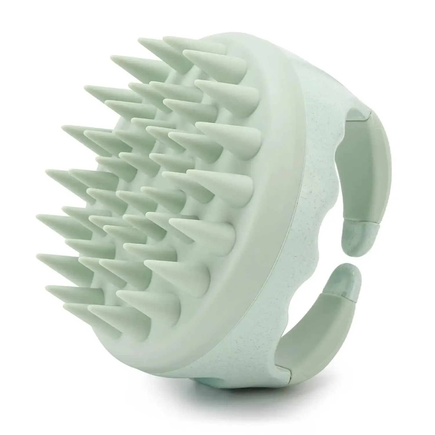 Brosse de massage pour cuir chevelu en silicone, lavage des cheveux et élimination des pellicules - Beige 8