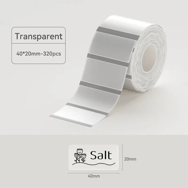 Étiquettes adhésives thermiques pour imprimante Niimbot B1 et B21, rouleau de papier autocollant blanc, couleur et transparent, imprimante portable 13