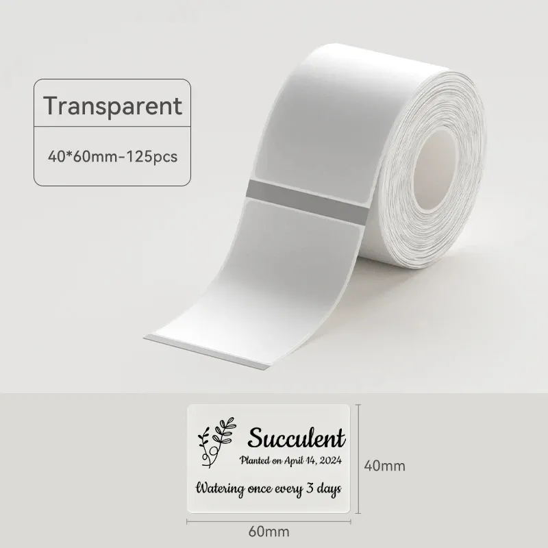 Étiquettes adhésives thermiques pour imprimante Niimbot B1 et B21, rouleau de papier autocollant blanc, couleur et transparent, imprimante portable 14