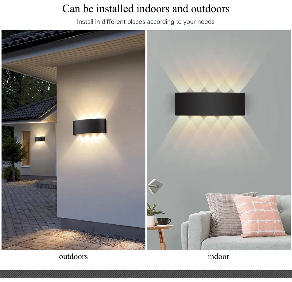 Détail du design de l'applique murale LED