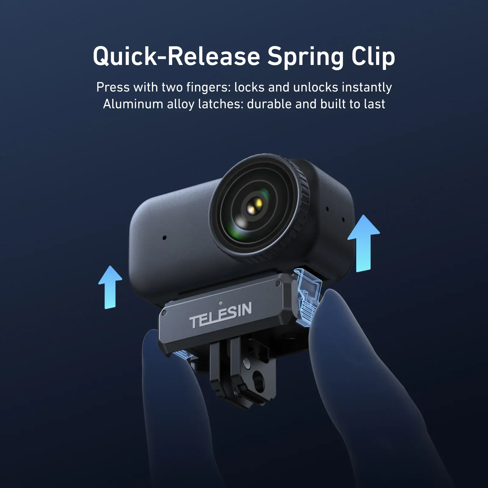 TELESIN Adaptateur de montage à double griffe à libération rapide magnétique pour DJI Osmo Nano, accessoire pour caméra d'action 6