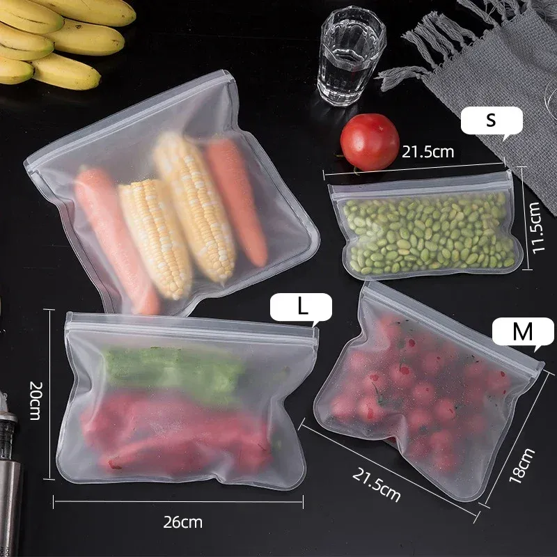 Sacs de conservation réutilisables pour aliments