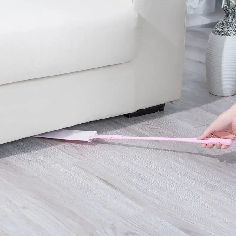 Brosse anti-poussière à long manche avec 10 chiffons non tissés pour le nettoyage de la maison 4