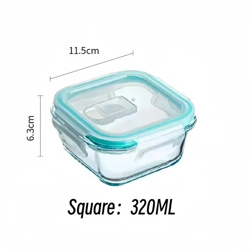 Boîte bento en verre sans BPA, rectangulaire et hermétique, pour la préparation de repas 7