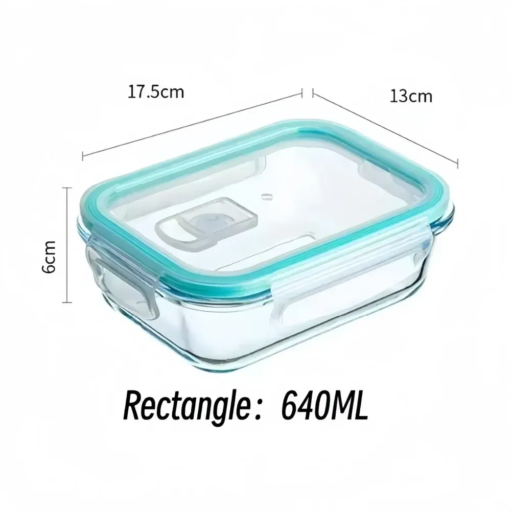 Boîte bento en verre sans BPA, rectangulaire et hermétique, pour la préparation de repas 9