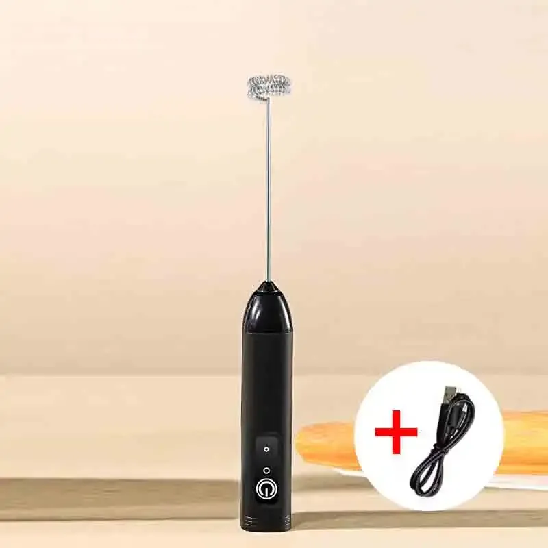 Mousseur à lait électrique sans fil rechargeable par USB, 3 vitesses, portable pour café et cappuccino 10
