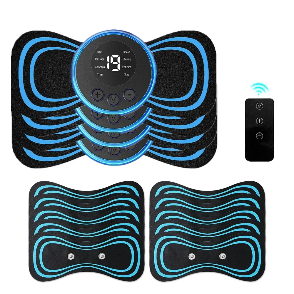 Masseur cervical EMS, mini masseur électrique pour cou à impulsions TENS basse fréquence, stimulateur musculaire pour le cou, le dos et le corps, coussinets de relaxation pour bras et jambes 1