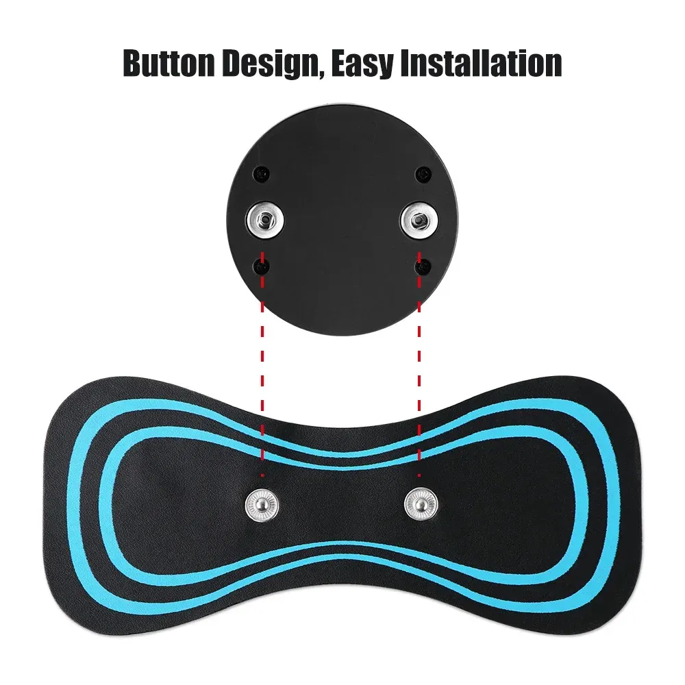Masseur cervical EMS, mini masseur électrique pour cou à impulsions TENS basse fréquence, stimulateur musculaire pour le cou, le dos et le corps, coussinets de relaxation pour bras et jambes 6