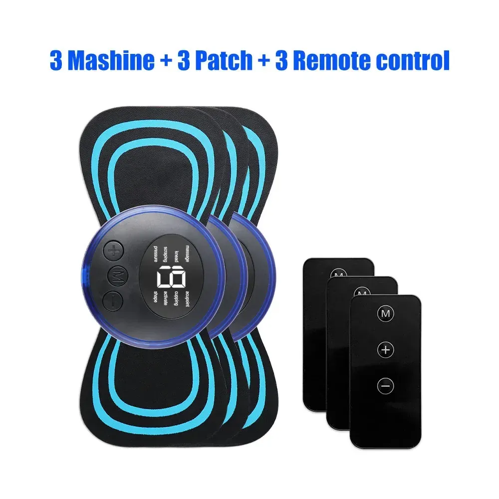 Masseur cervical EMS, mini masseur électrique pour cou à impulsions TENS basse fréquence, stimulateur musculaire pour le cou, le dos et le corps, coussinets de relaxation pour bras et jambes 9