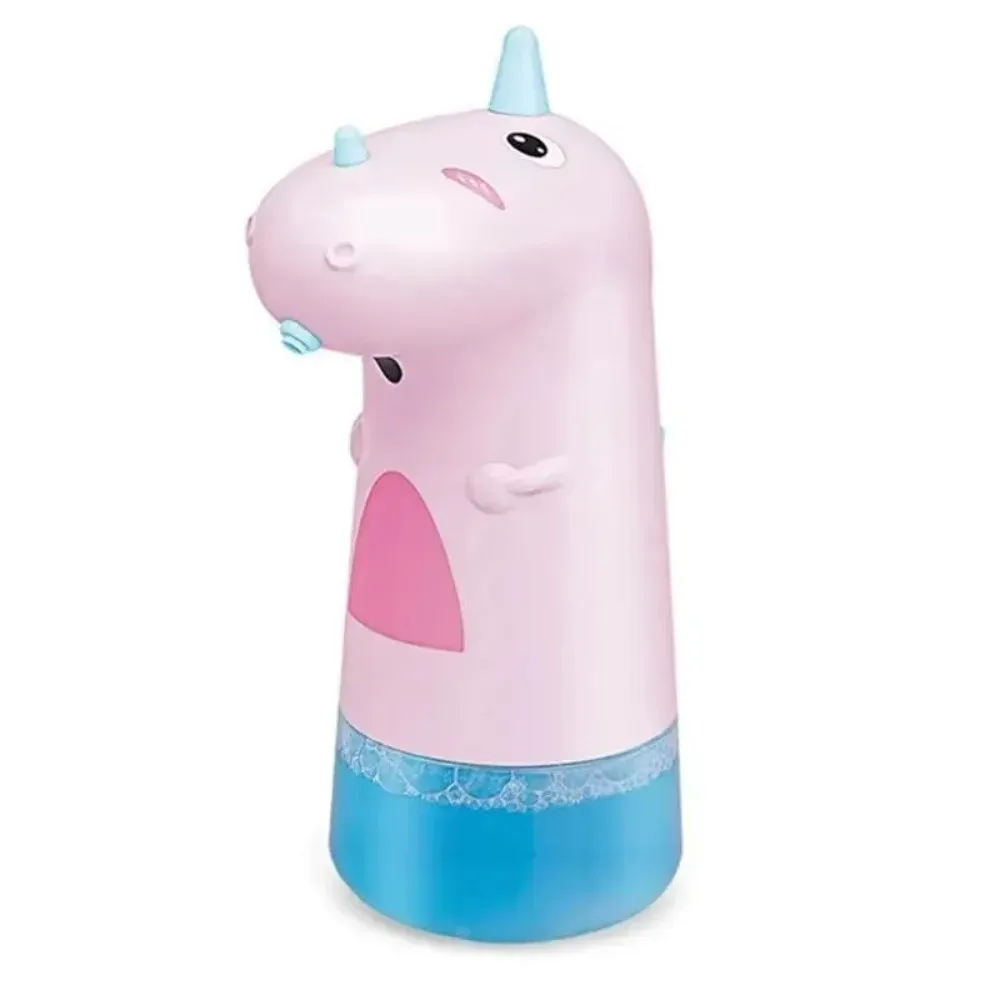 Distributeur automatique de savon licorne 250 ml, rechargeable, sans contact, en ABS, pour salle de bain d'enfants 5