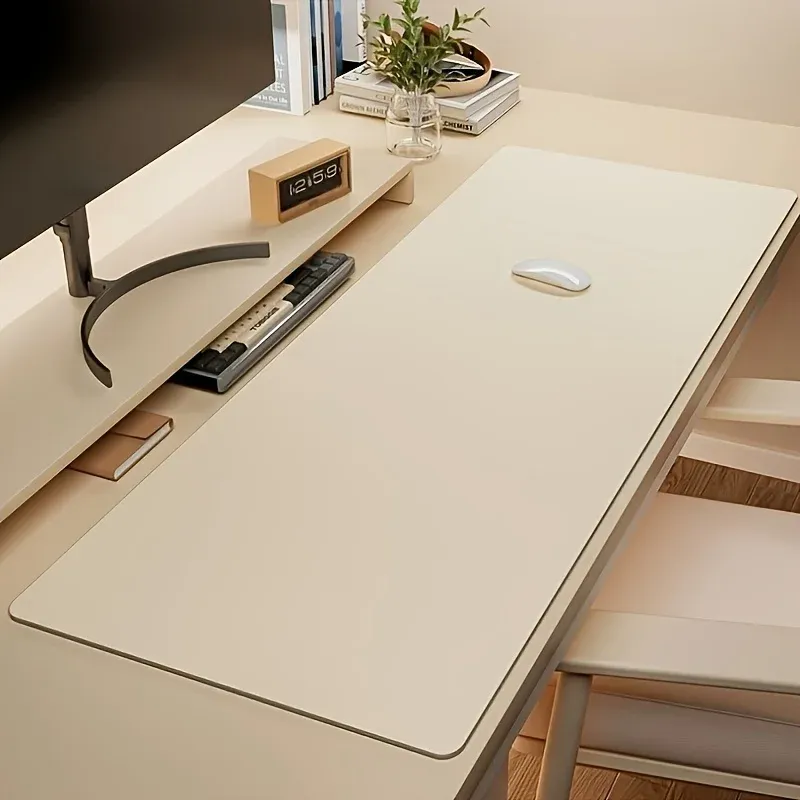Grand tapis de souris en similicuir, tapis de bureau imperméable et antidérapant, facile à nettoyer, 1 pièce